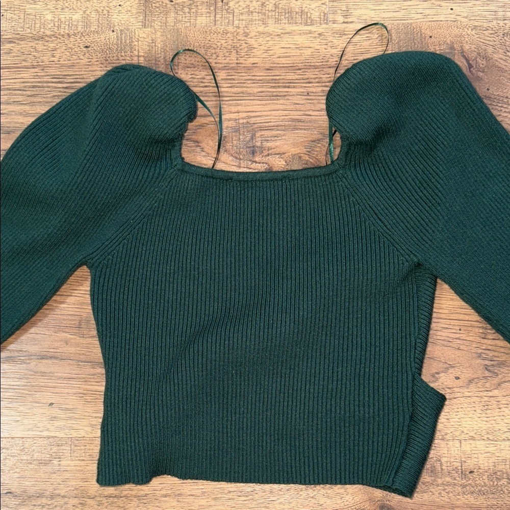 H Y F V E Elegant Dark Green Women's Sweater Size L